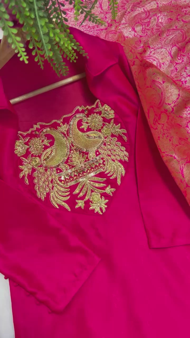 PRD0019 Launching New Designer Party Wear Look top with Farshi salwar
