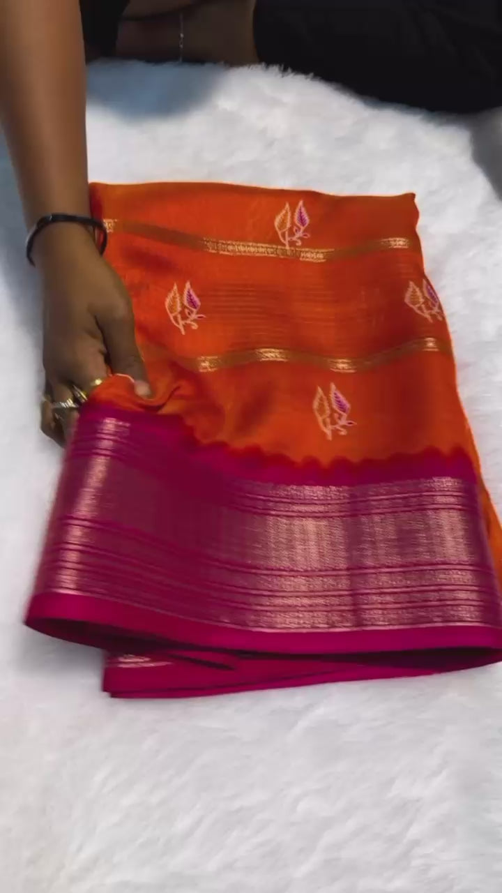 PRD00123  Premium georgette sari saree crafted from pure georgette silk