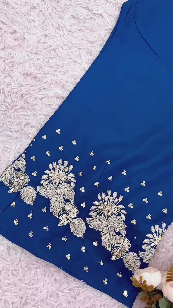 PRD0089 Presenting New Designer Collection In Natural Crepe Silk Top-Bottom And Dupatta Set Fully Stitched Ready To Wear