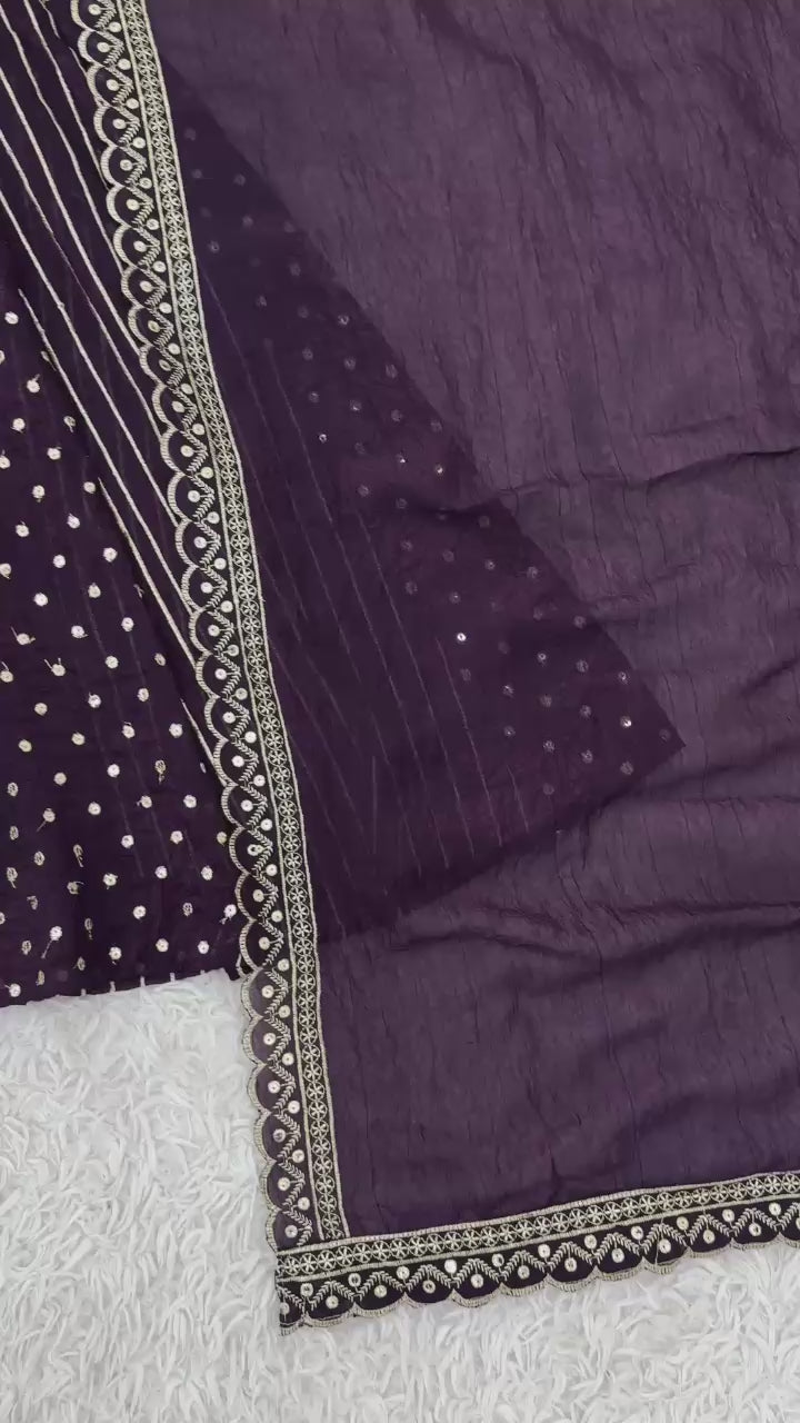PRD0077 Anarkali Gown With Crunchy Silk With Fully Flair