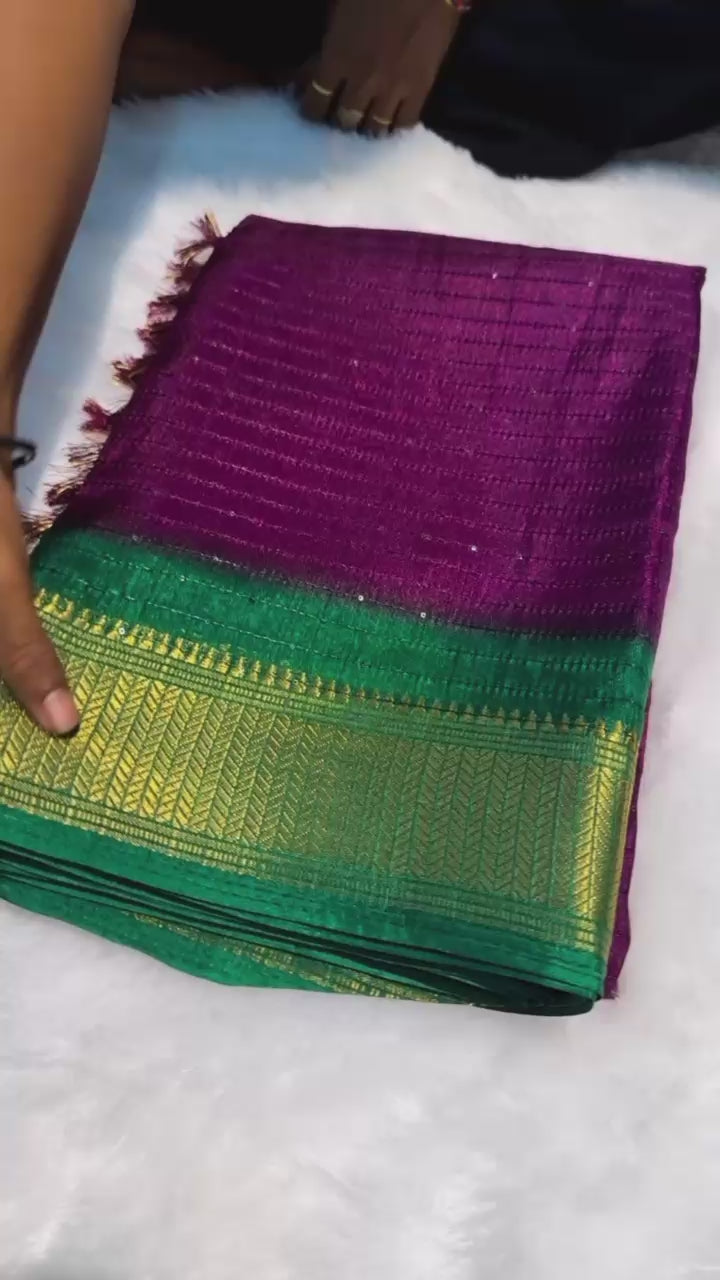 PRD008 PREMIUM DOLA SEQUINS SILK SAREE