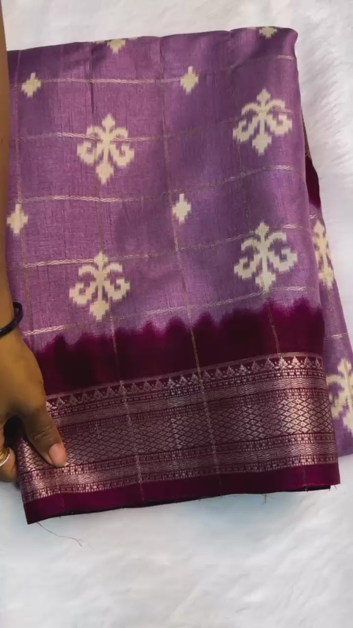 PRD0039 Pochampally Dola silk sarees with all over Ikkat design