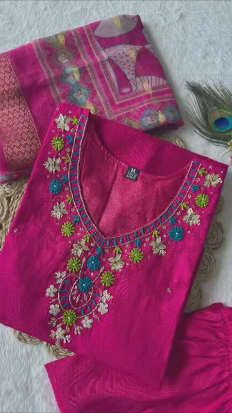 PRD00100 New Designers Kurti Pent Dupatta Set